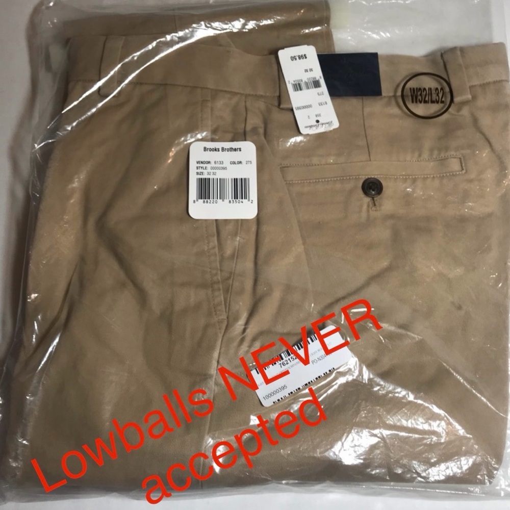 BNWT Brooks Brothers Milano 32x32 Khaki Chinos PRICE VERY FIRM NO OFFERS PLS